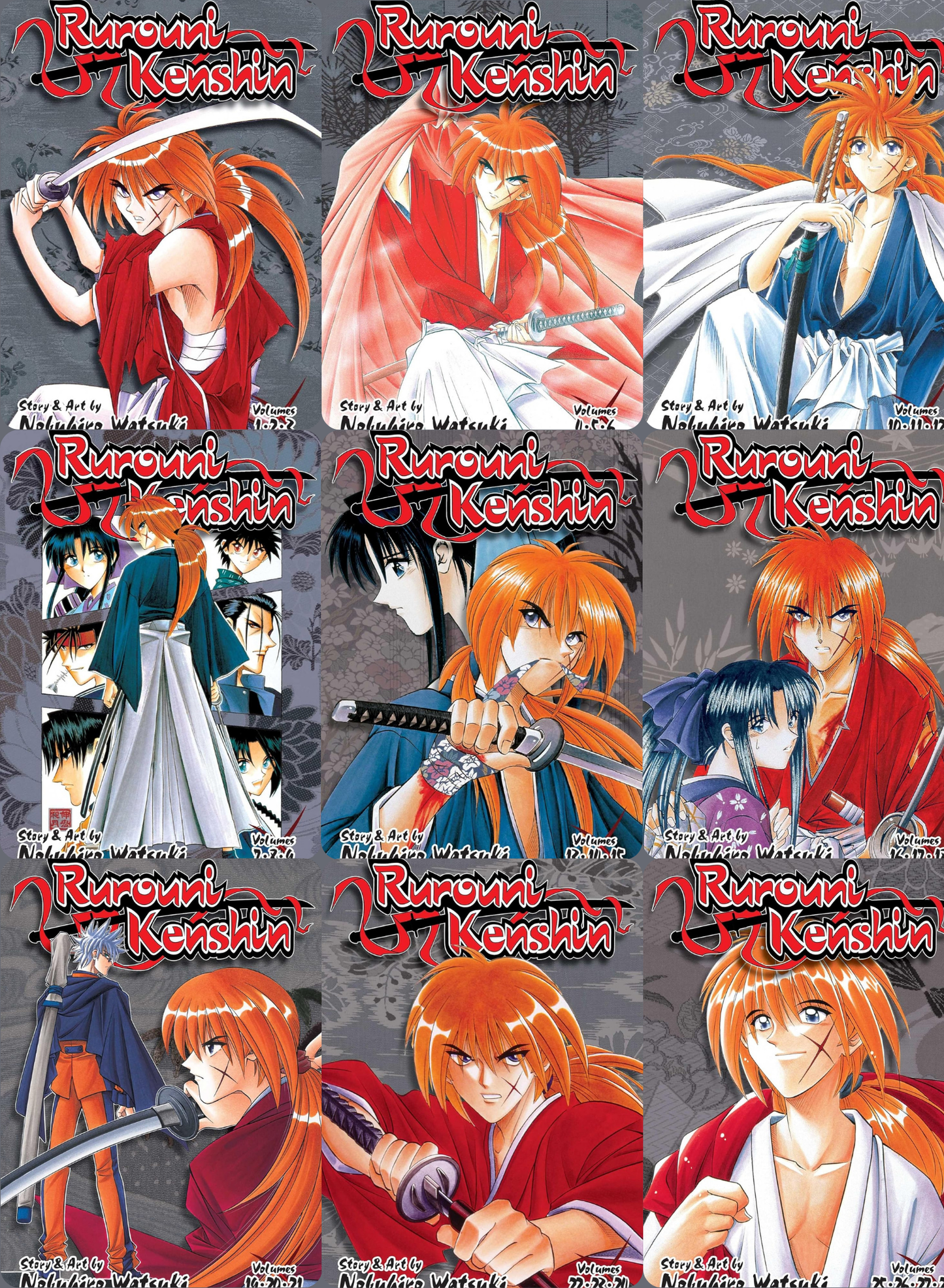 Rurouni Kenshin, Complete Series Manga Omnibus Set (Vol. 1-9)